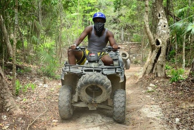 Tequila Tasting, Horseback Riding,ATV, Ziplines Cenote and Lunch - ATV riding on a rough, controlled circuit