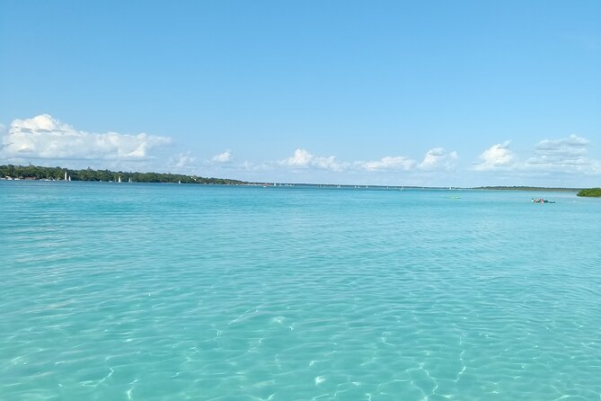 Tour of the Lagoon of Bacalar on pontoon -Collective- - Isla Pajaros offers the first proper swim