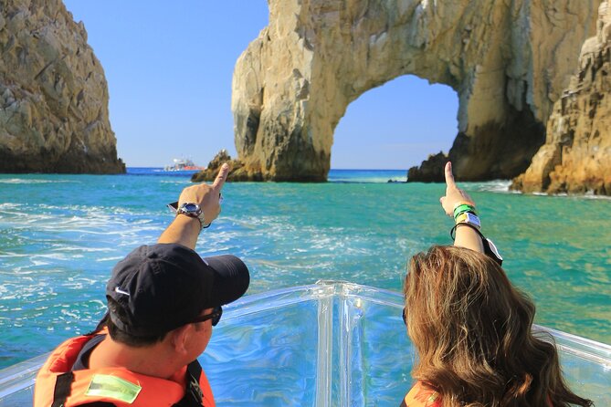 Tours in Cabo, Paseo al Arco and Fin de la Tierra in the only Clear Boat - From Envatours to the marina