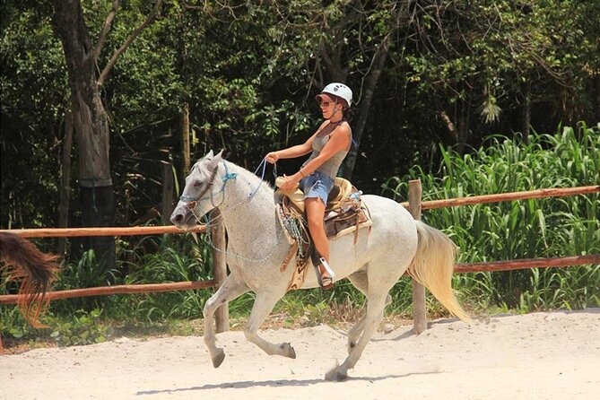 Tulum Jungle Horseback Ride + ATV + Ziplines + Cenote Combo Tour - Four ziplines, including a long final run